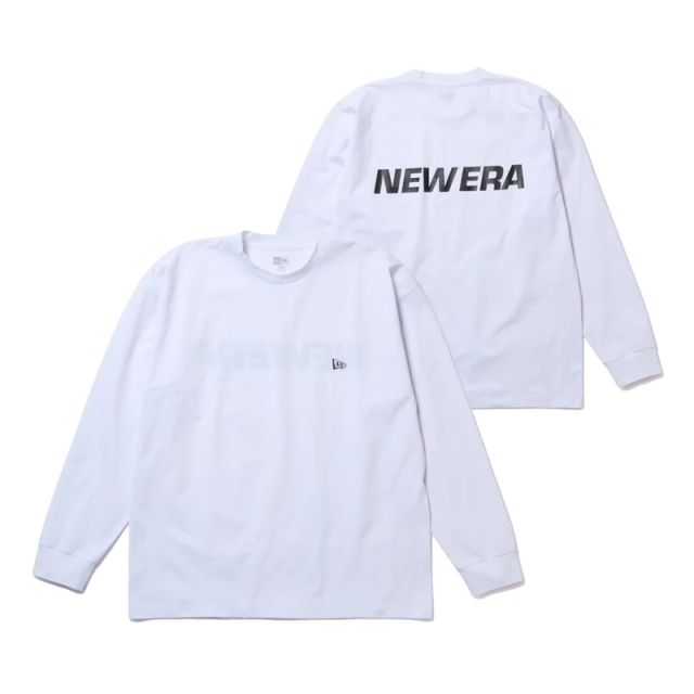 ニューエラ 長袖 ユーティリティー オーバーサイズド Tシャツ Wordmark Logo ホワイト 14774268