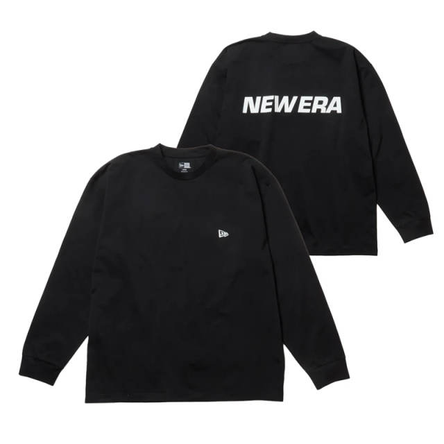 ニューエラ 長袖 ユーティリティー オーバーサイズド Tシャツ Wordmark Logo ブラック 14774269