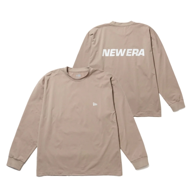 ニューエラ 長袖 ユーティリティー オーバーサイズド Tシャツ Wordmark Logo アッシュブラウン 14774270