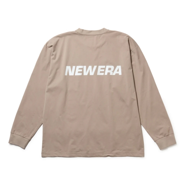 ニューエラ 長袖 ユーティリティー オーバーサイズド Tシャツ Wordmark Logo アッシュブラウン 14774270