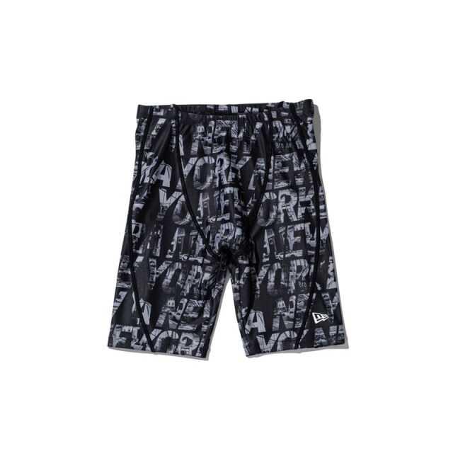 NEW ERA Men's スイム ジャマー モノグラム ブラック メンズ 26SS