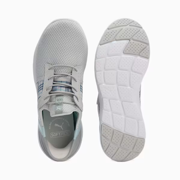 PUMA ウィメンズ ソフトライド レミ イーズインチェッカー ランニングシューズ レディース 24SS グレー×グレー (311077)