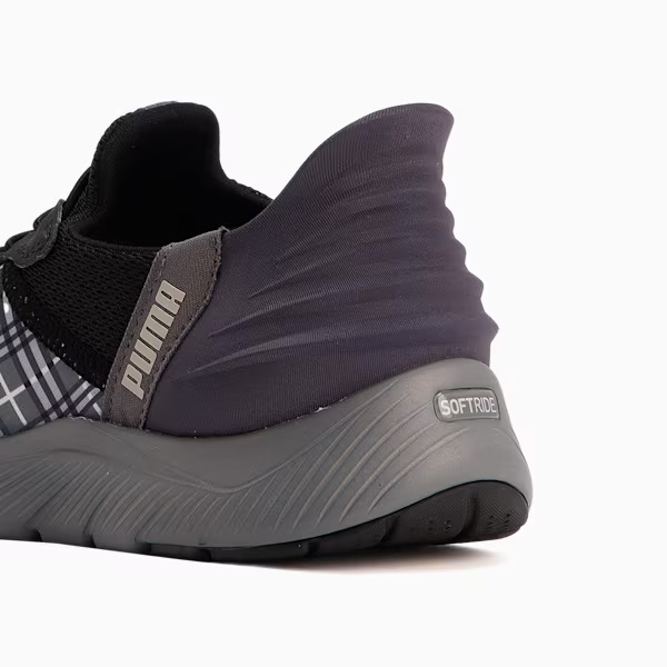 PUMA ウィメンズ ソフトライド レミ イーズインチェッカー ランニングシューズ レディース 24SS ブラック×グレー (311077) 