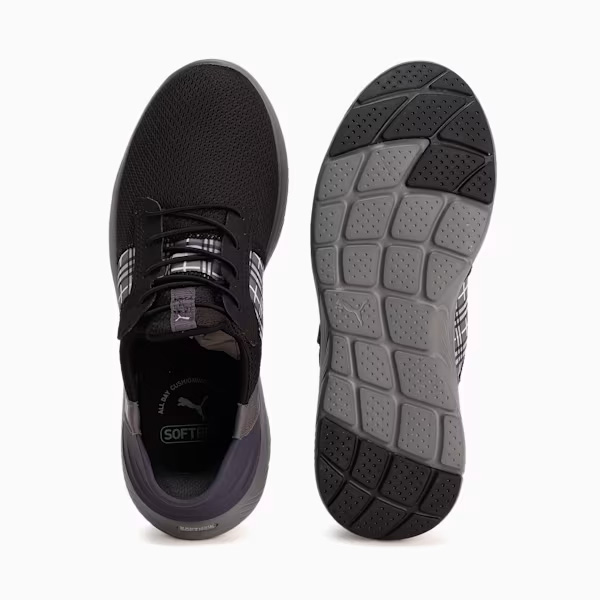 PUMA ウィメンズ ソフトライド レミ イーズインチェッカー ランニングシューズ レディース 24SS ブラック×グレー (311077) 