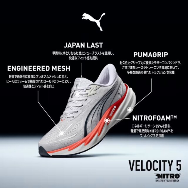 PUMA プーマ ランニングシューズ ヴェロシティ ニトロ 5 メンズ 26FW