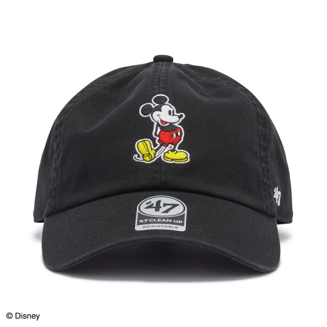 47 キャップ クリーンナップ Disney ミッキーマウス ユニセックス 26SS ブラック 14920473