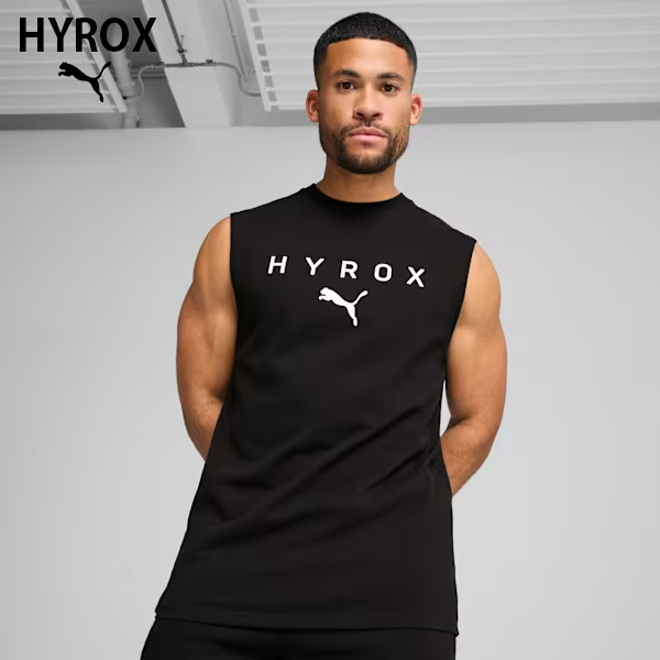 PUMA x HYROX トレーニングウエア カットオフタンク メンズ 26FW ブラック 527176_01 