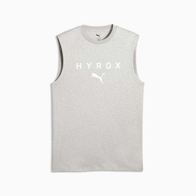 PUMA x HYROX トレーニングウエア カットオフタンク メンズ 26FW ライトグレー 527176_04