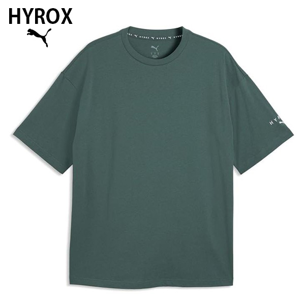 PUMA x HYROX トレーニングウエア シティライフスタイルＴシャツ メンズ 26FW グリーン 528131_69