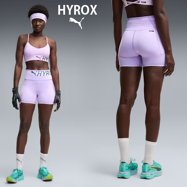PUMA x HYROX トレーニングウエア PWRMODE 4インチ ショート タイツ レディース 26FW
