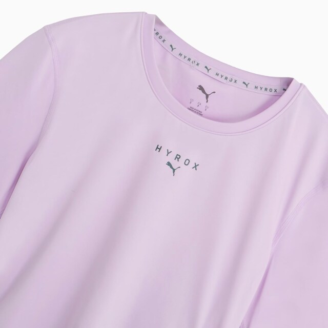 PUMA x HYROX トレーニングウエア PWRMODE クロップ 半袖 Tシャツ レディース 26FW ライトラベンダー 529328_46