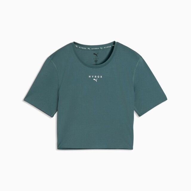 PUMA x HYROX トレーニングウエア PWRMODE クロップ 半袖 Tシャツ レディース 26FW ハーブガーデン 529328_69