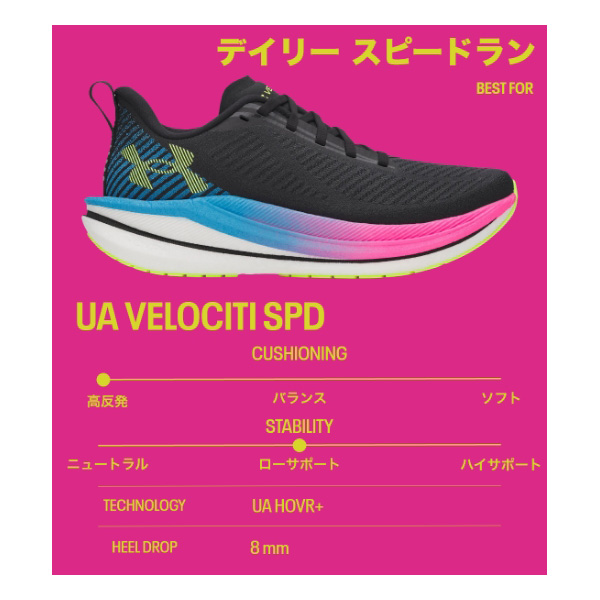 アンダーアーマー ランニングシューズ UAベロシティ SPD メンズ 26FW