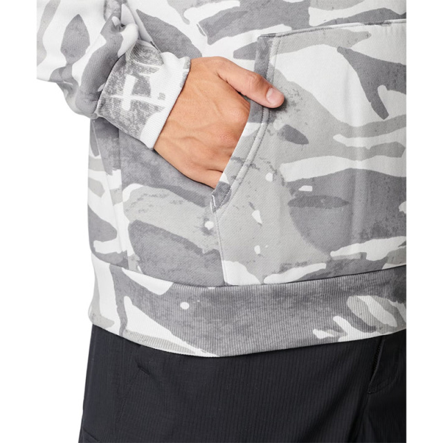 アンダーアーマー UAライバルフリース オールオーバー プリント フーディ メンズ 25FW ブラック グレー (6003957) 