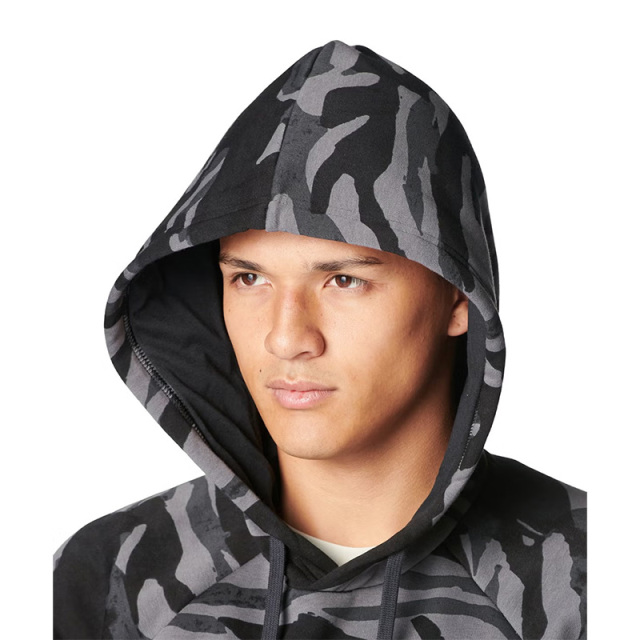 アンダーアーマー UAライバルフリース オールオーバー プリント フーディ メンズ 25FW ブラック グレー (6003957) 