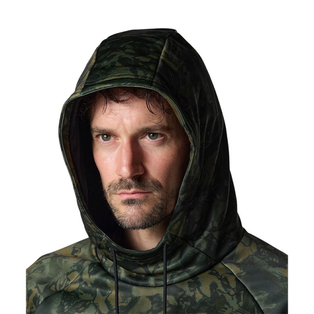 アンダーアーマー UAアーマーフリース カモ フーディー メンズ 25FW ブラック カーキ (6007737)