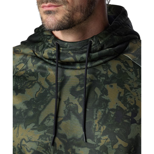 アンダーアーマー UAアーマーフリース カモ フーディー メンズ 25FW ブラック カーキ (6007737)