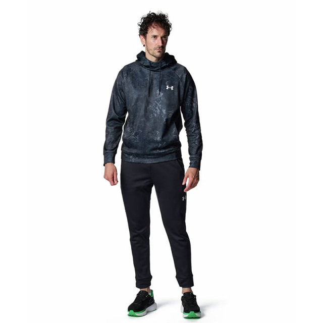 アンダーアーマー UAアーマーフリース カモ フーディー メンズ 25FW ブラック カーキ (6007737)