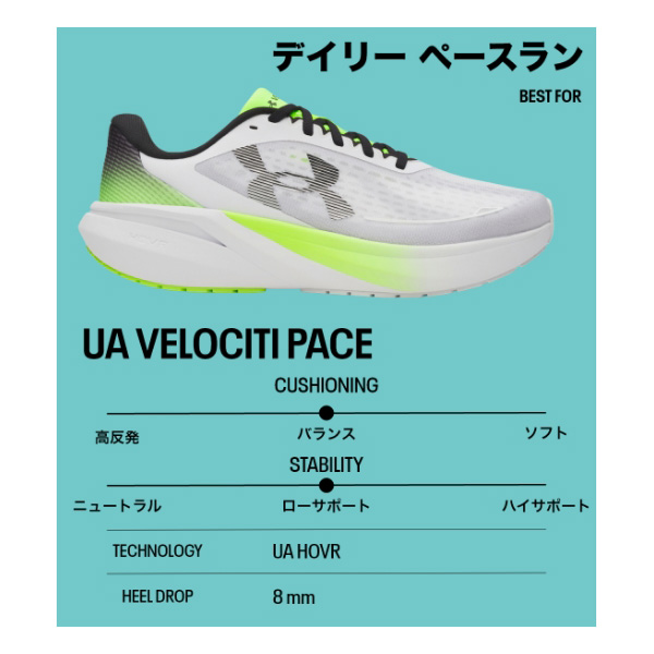 アンダーアーマー ランニングシューズ UAベロシティ ペース メンズ 26FW