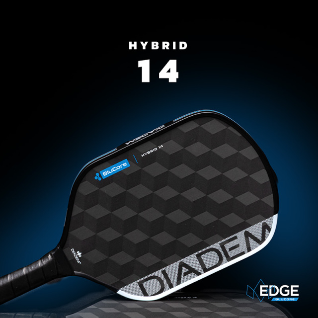 DIADEM ピックルボールパドル EDGE BLUCORE HYBRID14 25FW ブラック×ホワイト TPA023 