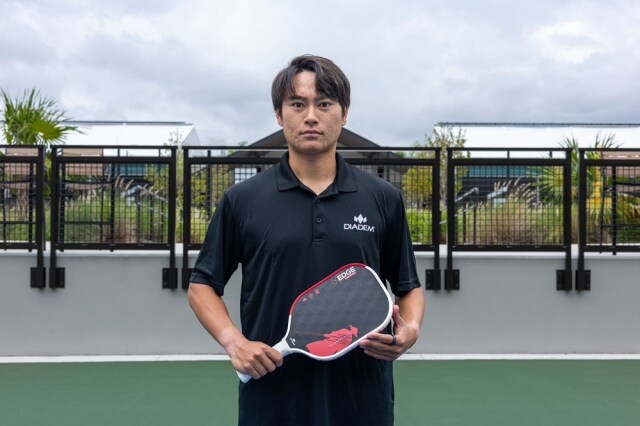 DIADEM ピックルボールパドル EDGE BLUCORE PRO16 YUTA 26FW レッド×ホワイト TPA025