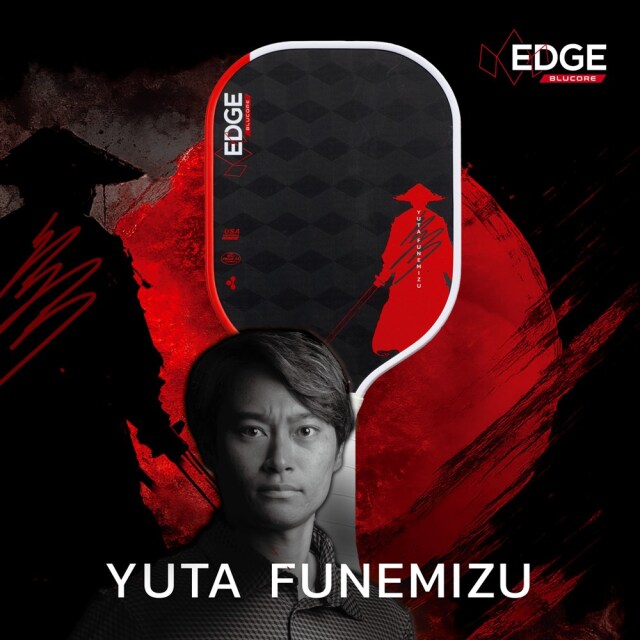DIADEM ピックルボールパドル EDGE BLUCORE PRO16 YUTA 26FW レッド×ホワイト TPA025
