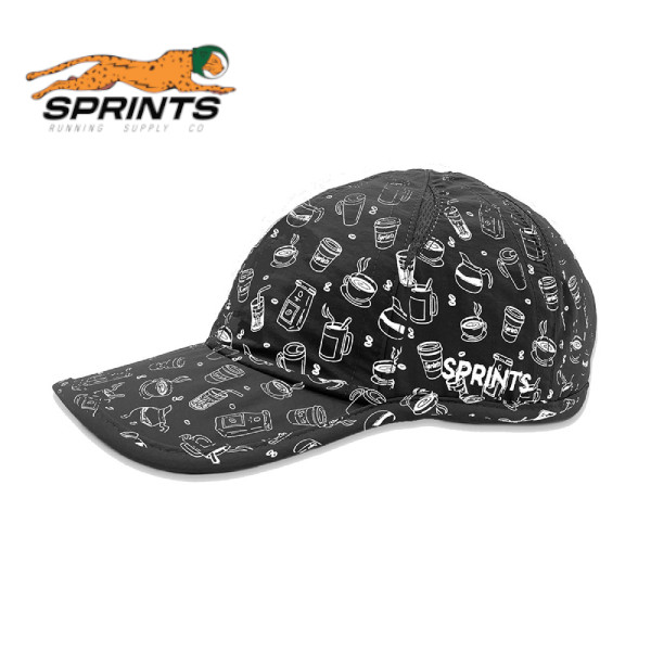 SPRINTS ランニングキャップ O.G.HATS 26FW ユニセックス Coffee Lovers Black
