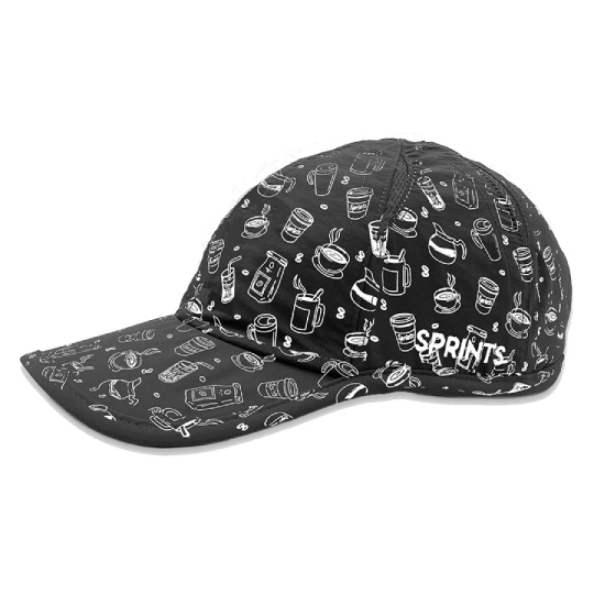 SPRINTS ランニングキャップ O.G.HATS 26FW ユニセックス Coffee Lovers Black
