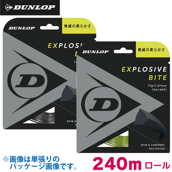 ダンロップ エクスプロッシブ バイト DUNLOP EXPLOSIVE BITE 240m ロール DST12011 ガット 硬式 テニス ストリング