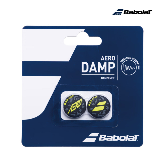 Babolat　Aero Damp x2　グレー x イエロー　700119-gryl