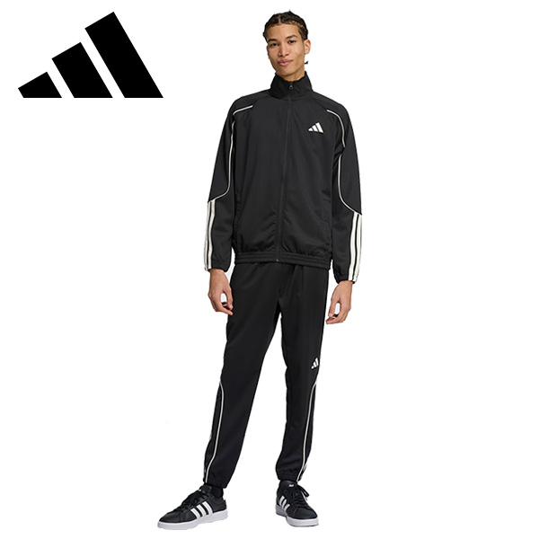 アディダス スリーストライプス トラックスーツ メンズ 25FW ブラック JJN1817