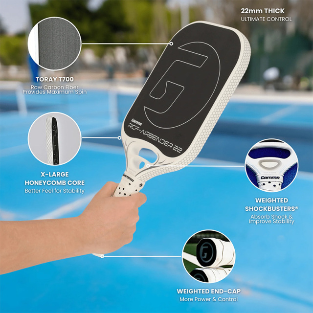 GAMMA ピックルボールパドル RCF AIRBENDER 22 PICKLEBALL PADDLE