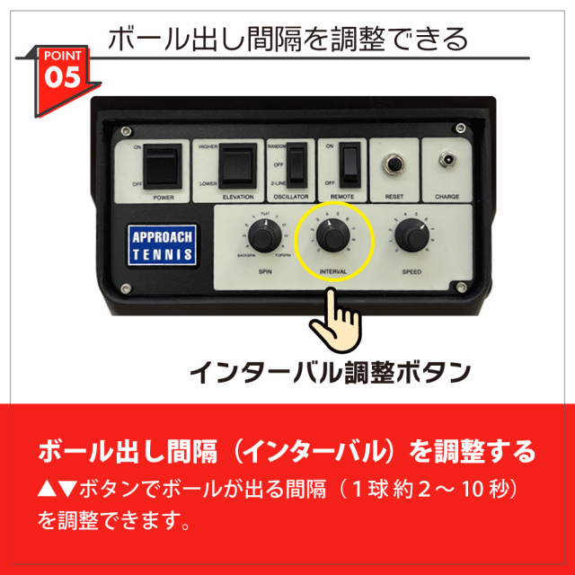 アプローチ・ボールマシン APPROACH BALL MACHINE 硬式テニス ボール