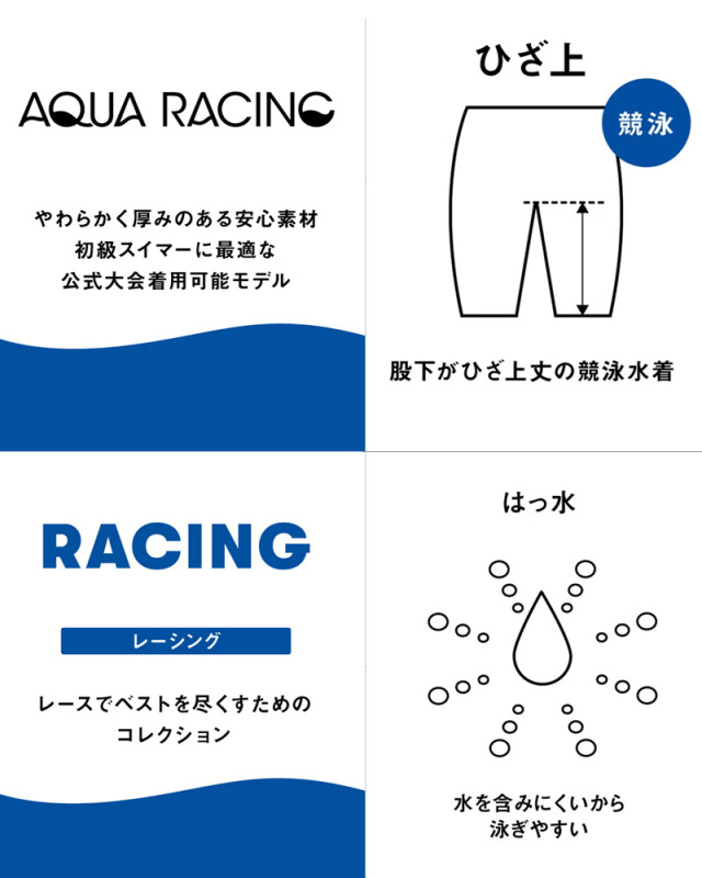 アリーナ 【競泳水着】レーシングスパッツ（ハーフレッグ）メンズ 25FW (ARN4022M)