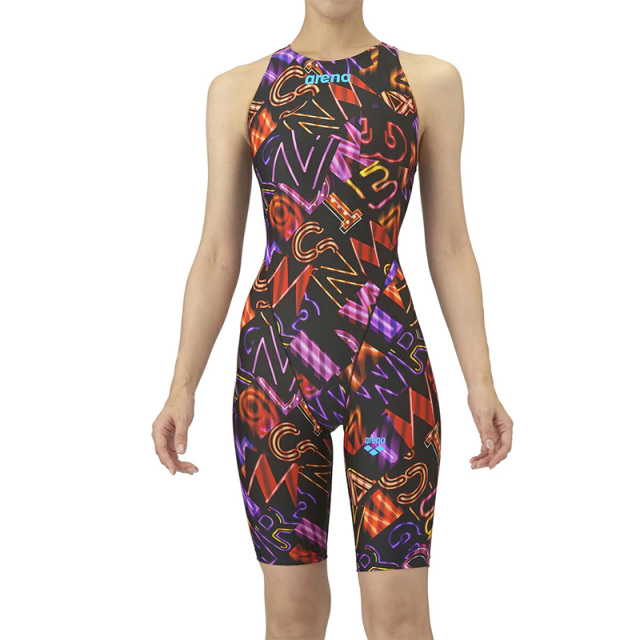 新品 アリーナ競泳水着 XLサイズ ブラック&パープル 競泳水着 レディース ARENA アリーナ Lサイズ FINA承認 ARN1024W