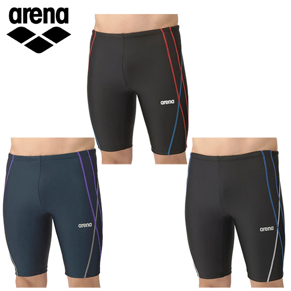 アリーナ 大きいサイズ｜フィットネススパッツ（ハーフレッグ）メンズ 26SS ブラック ネイビー AS5SWF64M