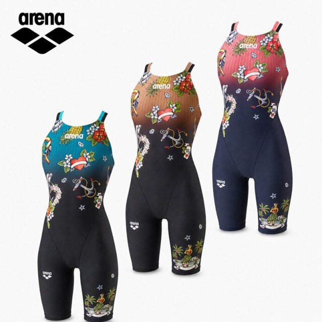 アリーナ  【競泳水着】アクアレーシングワンピース｜公式大会可 レディース 26FW ブルーブラウン レッド AS6FRC73L