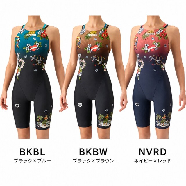 アリーナ  【競泳水着】アクアレーシングワンピース｜公式大会可 レディース 26FW ブルーブラウン レッド AS6FRC73L