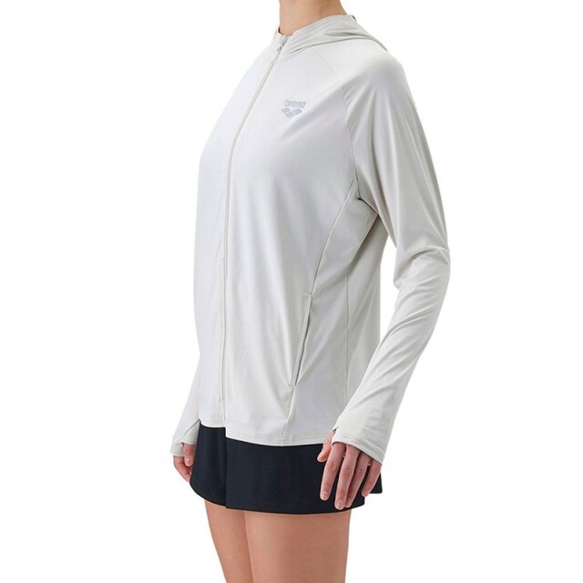 アリーナ 【ARENA ESSENCE】フィットネスラッシュガード レディース 26FW ブラック ホワイト AS6FWF32L
