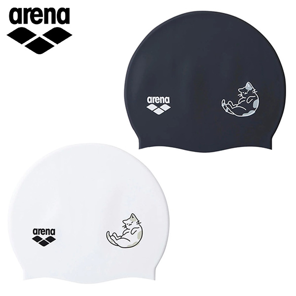 アリーナ  シリコーンキャップ 公式大会不可  ユニセックス 26SS フリーサイズ ブラック ホワイト  AS6SSC25U 