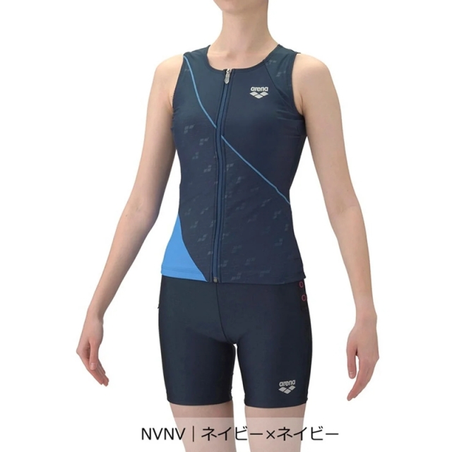 アリーナ 【すらっとセパ】フィットネスセパレーツ（カバーバック/ミドルレッグ/差し込みパッド）レディース 26SS AS6SWF45L