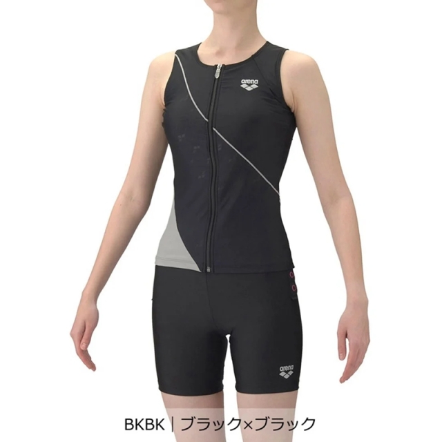 アリーナ 【すらっとセパ】フィットネスセパレーツ（カバーバック/ミドルレッグ/差し込みパッド）レディース 26SS AS6SWF45L