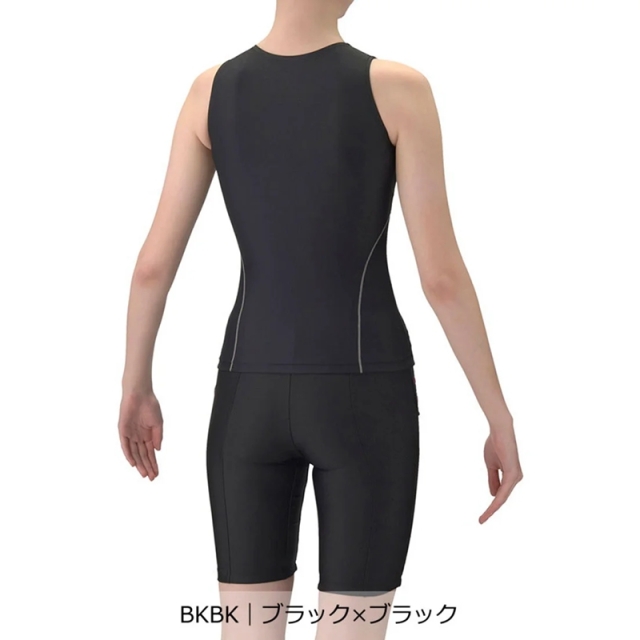 アリーナ 【すらっとセパ】フィットネスセパレーツ（カバーバック/ハーフレッグ/差し込みパッド）レディース 26SS AS6SWF47L