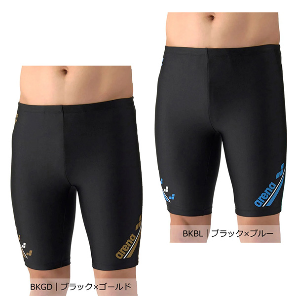 アリーナ フィットネススパッツ (ハーフレッグ/インナー付き) メンズ 26SS ブラック AS6SWF67M