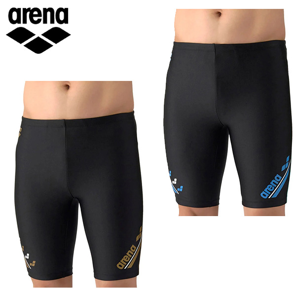 アリーナ 大きいサイズ フィットネススパッツ (ハーフレッグ/インナー付き) メンズ 26SS ブラック AS6SWF68M