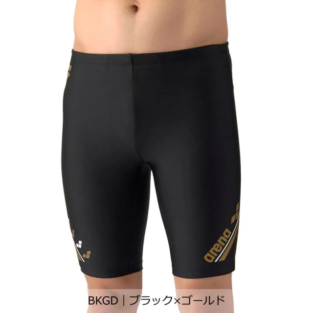 アリーナ 大きいサイズ フィットネススパッツ (ハーフレッグ/インナー付き) メンズ 26SS ブラック AS6SWF68M