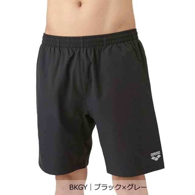 アリーナ フィットネススパッツ (ハーフレッグ/インナー付き) メンズ 26SS ブラック AS6SWF70M