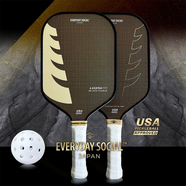 EVERYDAY SOCIAL ピックルボールパドル ASAMA 110 Black&Gold 14mm