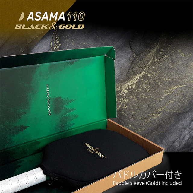 EVERYDAY SOCIAL ピックルボールパドル ASAMA 110 Black&Gold 14mm