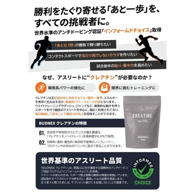 ニューレックス BUDNEX CREATINE クレアチン 300g